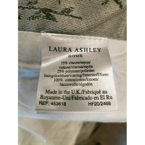 502 - Pair of Laura Ashley Tapered Curtains. Approx 170cm/184cm Drop by 137cm Width at Hem. Gathered and P... 