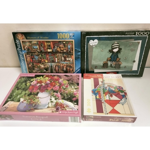 519 - New and Sealed Jigsaw Puzzles (4) - 3 x 1000 Piece plus a 300 Piece.