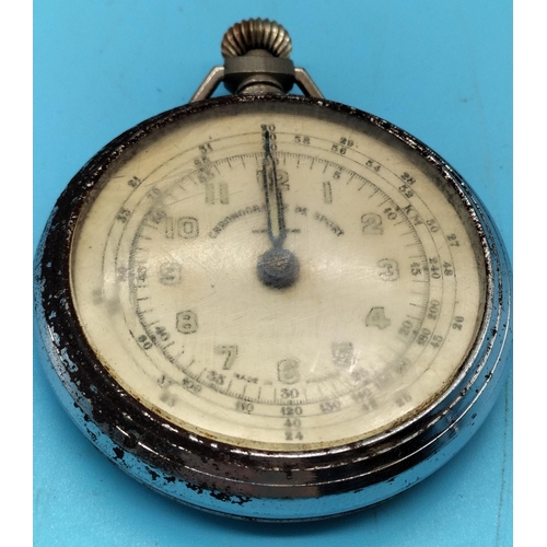 53 - Stop Watch (not Working) plus 'Railway Time Keeper' Pocket Watch (Needs Attention).