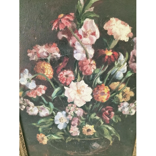 585 - Large Gilt Framed Victorian Oil on Canvas of a Floral Display. 60cm x 45cm.