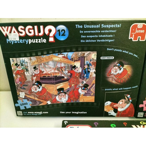 611 - WasgiJ 1000 Piece Jigsaws (3). Open and Unchecked.