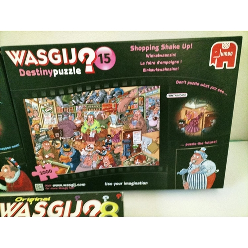 611 - WasgiJ 1000 Piece Jigsaws (3). Open and Unchecked.