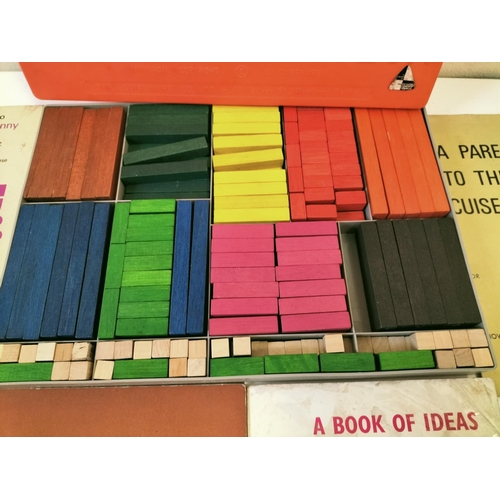 617 - Box of Cuisenaire (Numbers in Colour) Rods and Books.