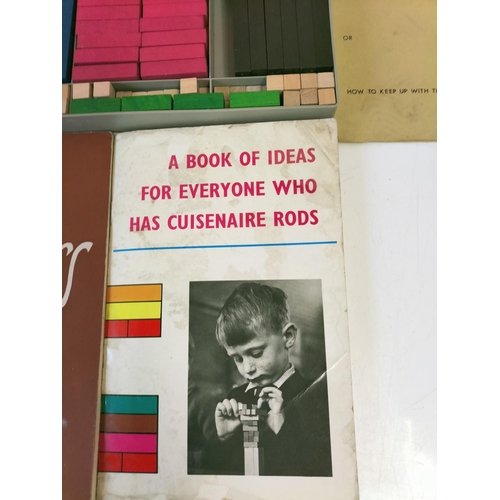 617 - Box of Cuisenaire (Numbers in Colour) Rods and Books.