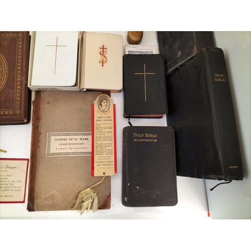 638 - Collection of Religious Items and Bibles.