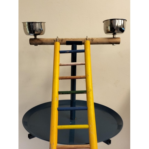 639 - Parrot/Bird Stand with Perch and Feeder. 120cm High, 46cm Diameter. This Lot is Collection Only.