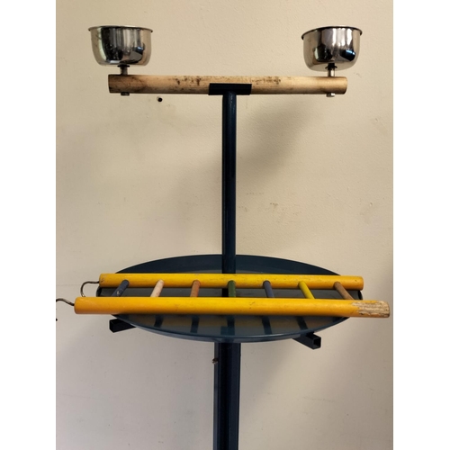 639 - Parrot/Bird Stand with Perch and Feeder. 120cm High, 46cm Diameter. This Lot is Collection Only.