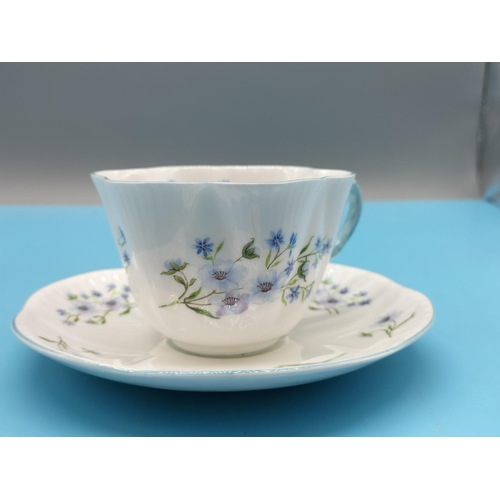 651 - Shelley Dainty Cup and Saucer in the 'Blue Rock' Pattern.