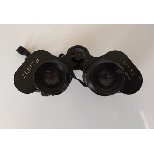 667 - Cased Pair of Zenith 10x50 Coated Binoculars W/O.