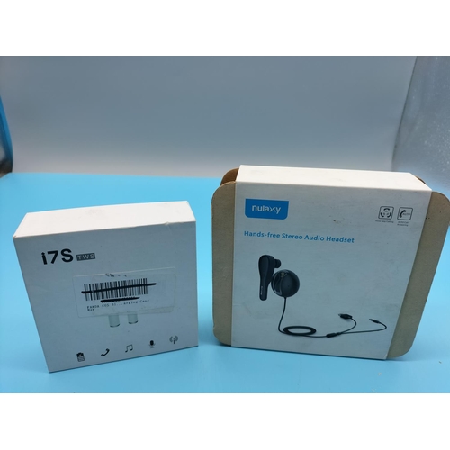 685 - Handsfree Bluetooth Head Set and Earbuds. Boxed.