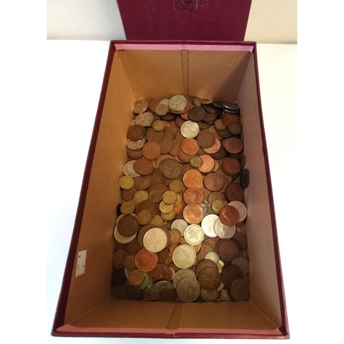 74 - Box of Mixed Coinage from Victoria to Modern Day. Predominately English.