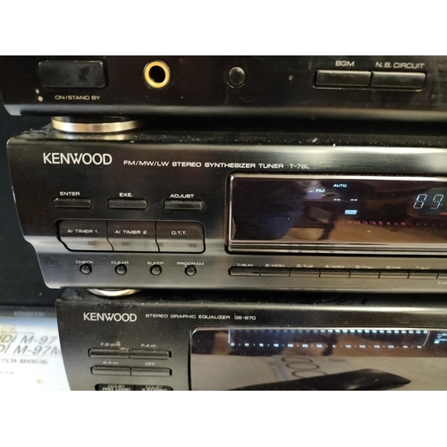 78 - Kenwood Stacking System - Turntable, Amp, Tuner, Equaliser, CD Player, Remote and Manuals. W/O. CD r... 