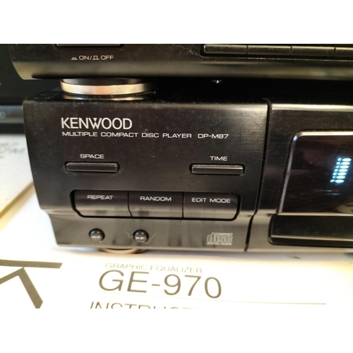 78 - Kenwood Stacking System - Turntable, Amp, Tuner, Equaliser, CD Player, Remote and Manuals. W/O. CD r... 