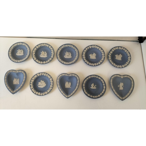 83 - Wedgwood Blue Jasper Pin Dishes (10).