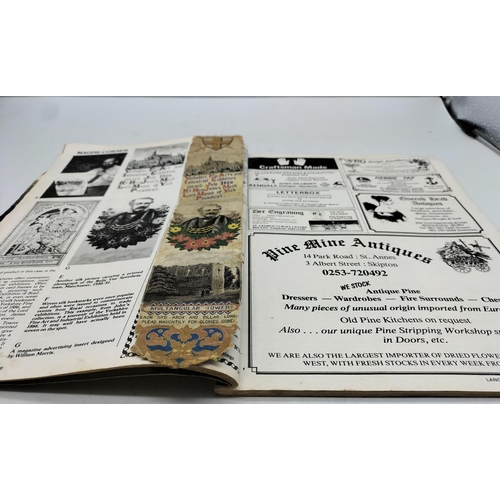 118 - Silk Steven Graph Book Marker 'Yorkshire Fine Arts and Industrial Exhibition, July 1866' plus Magazi... 