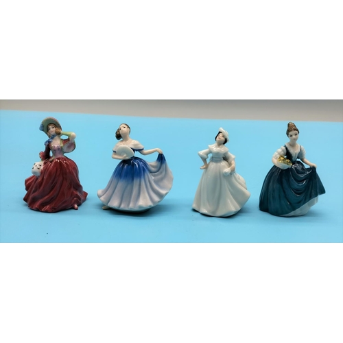 26 - Royal Doulton Miniature Lady Figures (4). Tallest being 6.5cm.