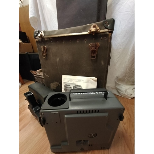 370 - Vintage Carry Cases with Slide Projector, Cine Camera and Projector.