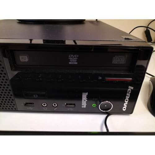 371 - Lenovo Think Centre DVD R/W (W/O) with LG Monitor, Mouse and Keyboard. This Lot is Collection Only.