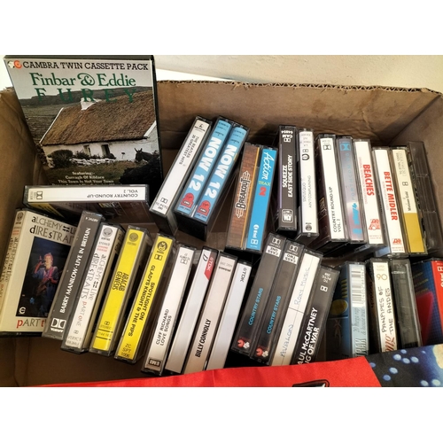 494 - Collection of Musical Cassette Tapes (Approx 30) plus Musical Ephemera. Tapes include Squeeze, Beatl... 