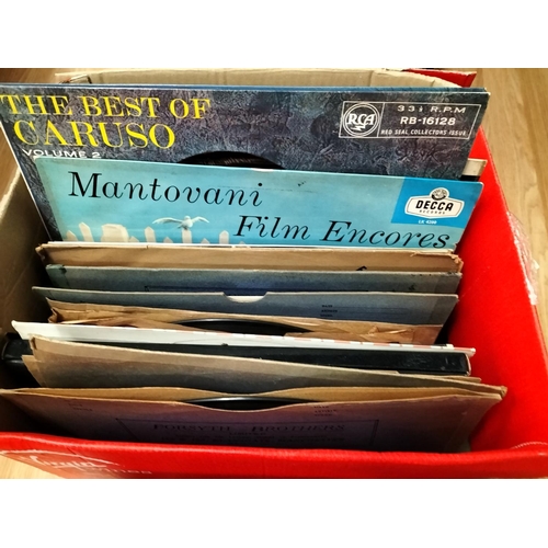 635 - 2 Boxes of Records including 78rpm Shellac Records. Some Box Sets, Mostly Classical.