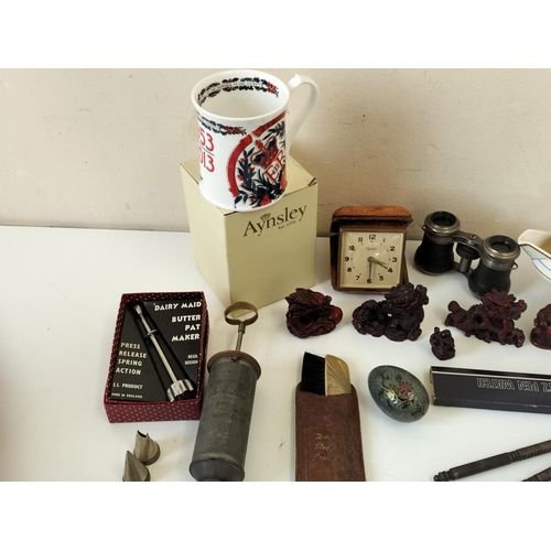 700 - Mixed Collection to include Vintage Pastry Cutters, Opera Glasses, Watch Pen, Vintage Travel Clock, ... 