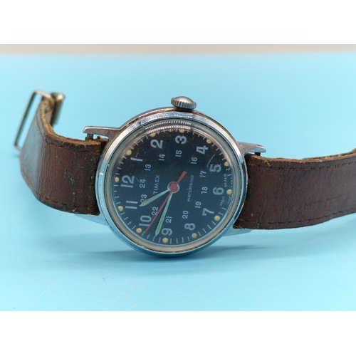 88 - Vintage Timex Military Style Watch W/O. 3cm Diameter Face.