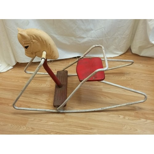 147 - Vintage Horse Rocker Toy. 87cm x 39cm x 55cm. This Lot is Collection Only.