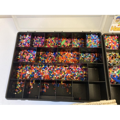 292 - Quantity of Hama Beads in Storage Cases, Base Plates and Inspiration Booklets.