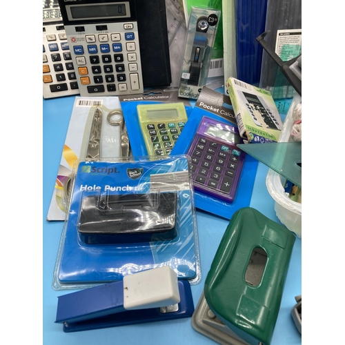 444 - Quantity of Stationery Equipment including Calculators, Staplers, Rulers, Pencils, etc.