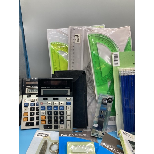 444 - Quantity of Stationery Equipment including Calculators, Staplers, Rulers, Pencils, etc.