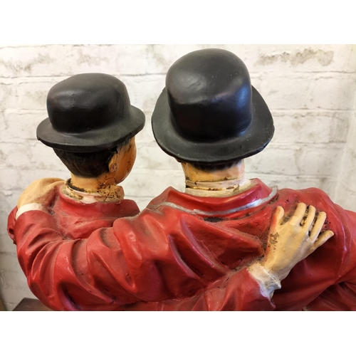 543 - Large Laurel and Hardy Figure. 55cm High, 37cm x 19cm.