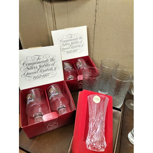 546 - Collection of Drinking Glasses to include Wine Glasses, Goblets, Shot Glasses, etc. Some Boxed.