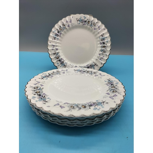 169 - Meakin 20cm Plates (6) in the 'Morning Dew' Pattern.