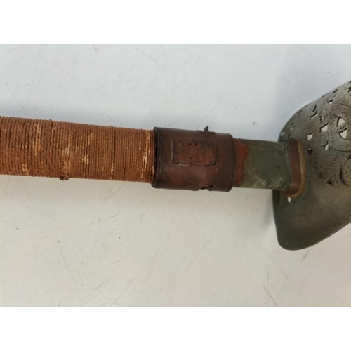 131 - George V Officers Ceremonial Sword with Six Point Proved Star and Scabbard. Missing Leather. 1897 Pa... 