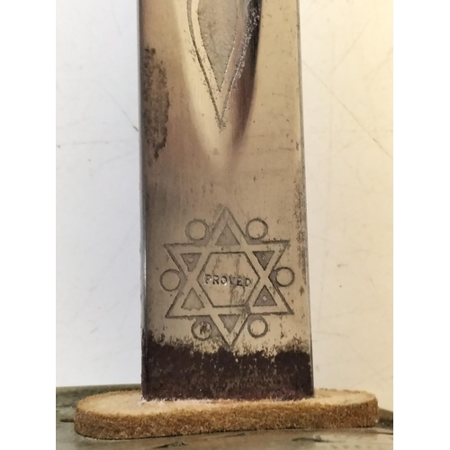 131 - George V Officers Ceremonial Sword with Six Point Proved Star and Scabbard. Missing Leather. 1897 Pa... 