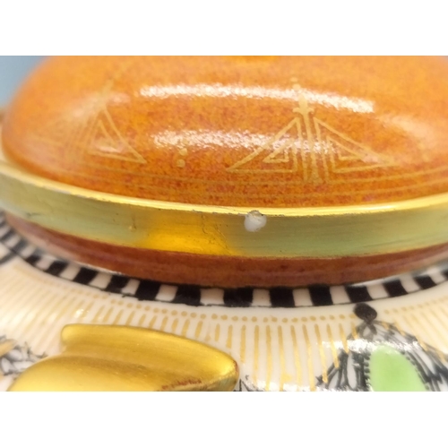 151 - Royal Worcester 17cm Twin Handled Lidded Urn. Dated 1919. Small Nip to Rim.