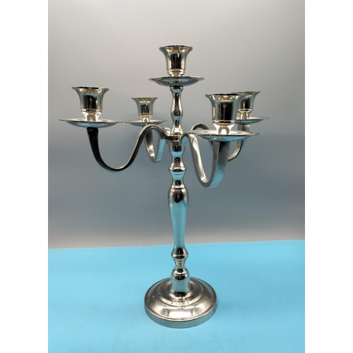 113 - 5 Arm Candelabra. Approx 39cm x 32cm. All Proceeds from this Lot to the Ukraine Fund.