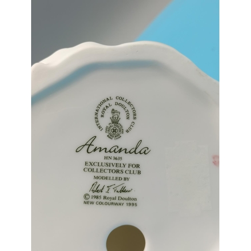 118 - Royal Doulton Collectors Club 13cm Lady Figure 'Amanda' HN3635. 1st Quality.