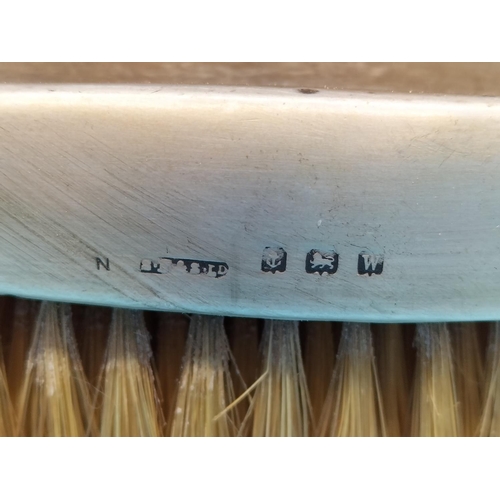 121 - Silver Topped Silver Brushes (2) plus Silver Handled Shoe Horn.