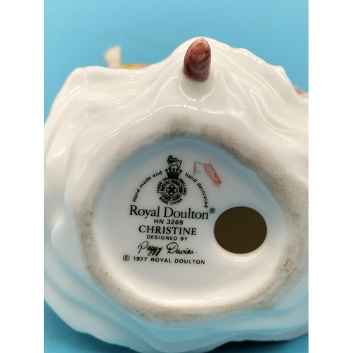 125 - Royal Doulton 10cm Lady Figure 'Christine' HN3269. 1st Quality.