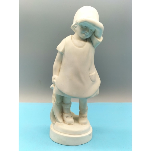 136 - Stonelite by Prof Bessi 26cm Figure of a Girl.
