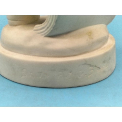 136 - Stonelite by Prof Bessi 26cm Figure of a Girl.