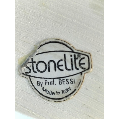 136 - Stonelite by Prof Bessi 26cm Figure of a Girl.