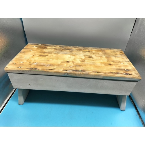 144 - Hand Built Kneeling Garden Stool.