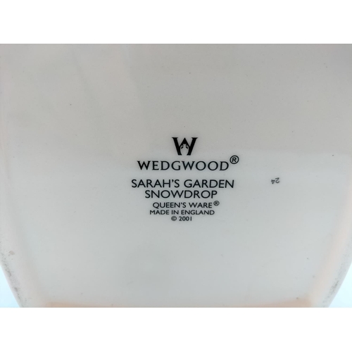 145 - Wedgwood Vase and 'Snowdrop' Planter (16cm High, 20cm Diameter) in the 'Sarah's Garden' Pattern.