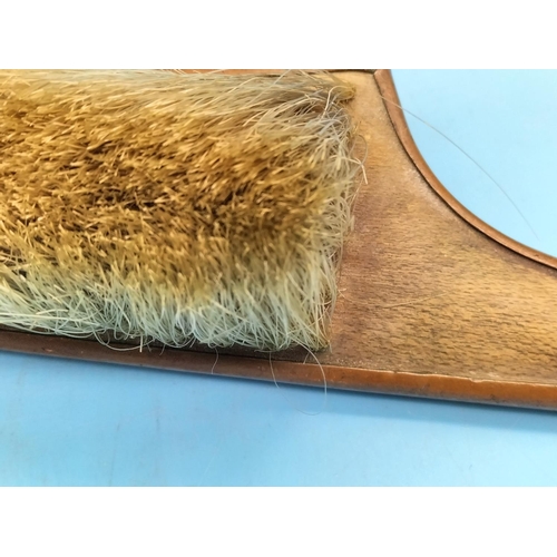 153 - Vintage Art Nouveau Copper Crumb Tray and Brush. 29cm Long.