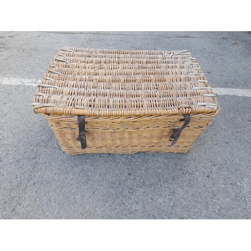 162 - Large Wicker Laundry Basket. 40cm High, 80cm x 55cm. Requires Attention. This Lot is Collection Only... 