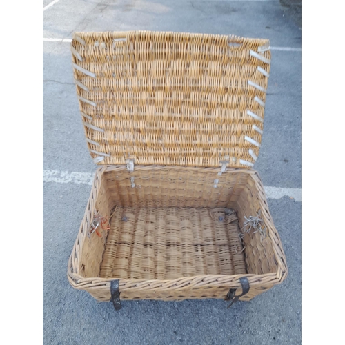 162 - Large Wicker Laundry Basket. 40cm High, 80cm x 55cm. Requires Attention. This Lot is Collection Only... 