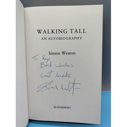 14 - Collection of Signed Books (5) including 'Saved' by Tony Bullimore, 'Walking Tall' by Simon Weston, ... 