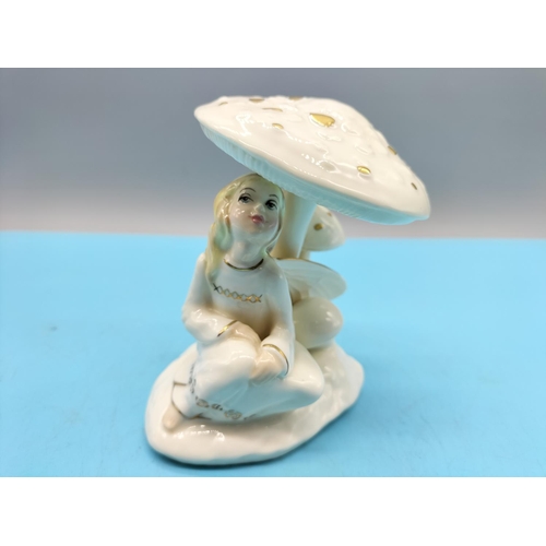 162 - Royal Doulton Enchantment 13cm Figure 'April Showers' HN 3024. Seconds Quality.